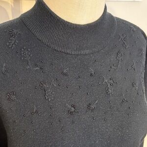 Vintage Deadstock Sears Tradition Black Beaded Sweater